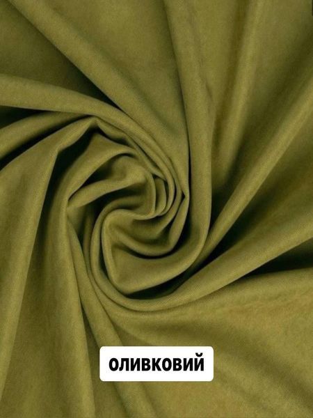 Комплект штор мікровелюр. Оливка  0114 фото